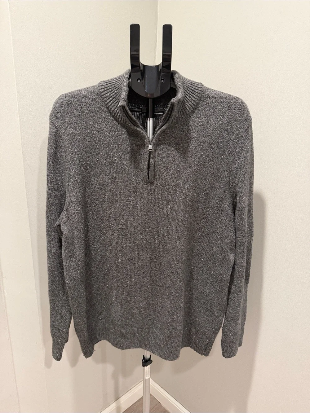 Sonoma Men's Size XXL Charcoal Gray Half-Zip Sweater